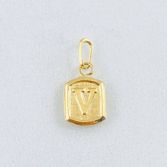 Dije Letra V 0.35 g / 1.4 cm Oro Amarillo 18K