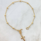 Pulso Denario Espiga 2.35gr / 18cm / 3mm Virgen
Guadalupe-Cruz Cristo Bolas Diamantadas Oro Amarillo 18K ©