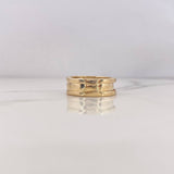 Anillo Argolla BV 10gr / T8 3/4 / Circones Blancos Dos Oros Amarillo Blanco 18K $