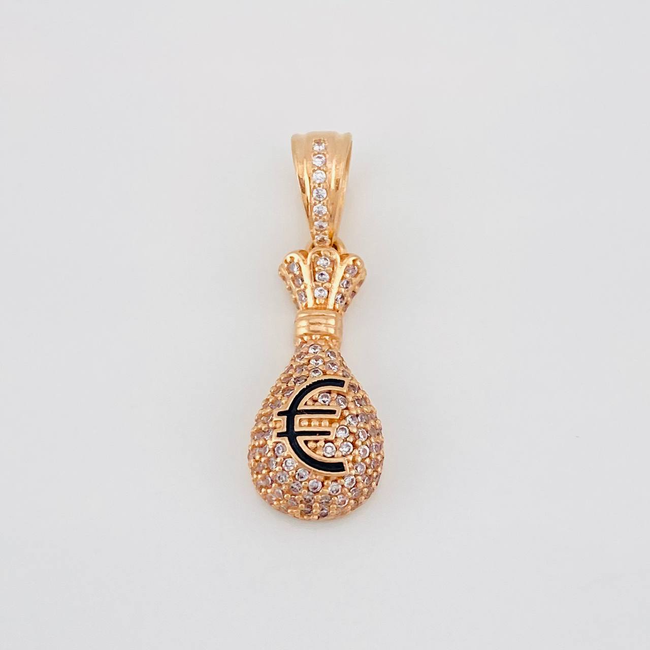 Dije Bolsa de Dinero Euro 3.55g / 3cm Oro Rosa 18K
