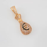 Dije Bolsa de Dinero Euro 3.55g / 3cm Oro Rosa 18K