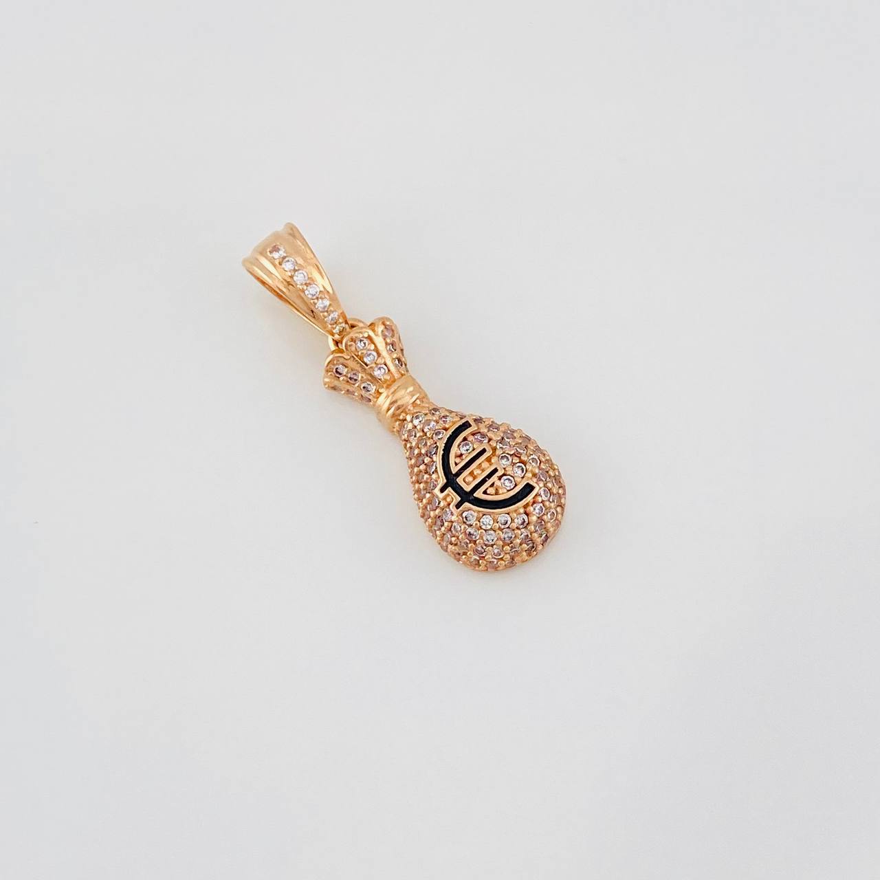 Dije Bolsa de Dinero Euro 3.55g / 3cm Oro Rosa 18K