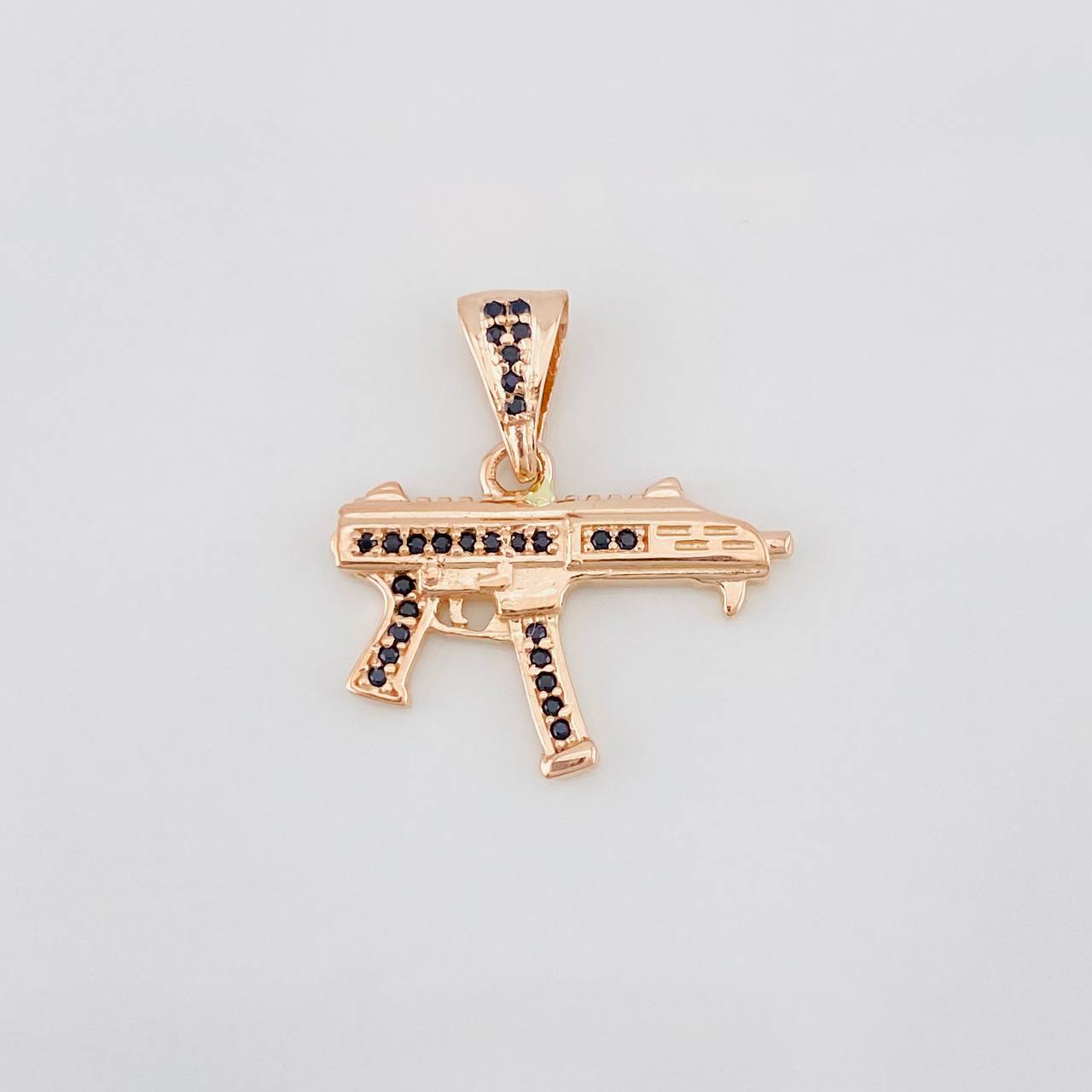 Dije Mini Uzi 2.25g / 2.5cm Oro Rosa 18K