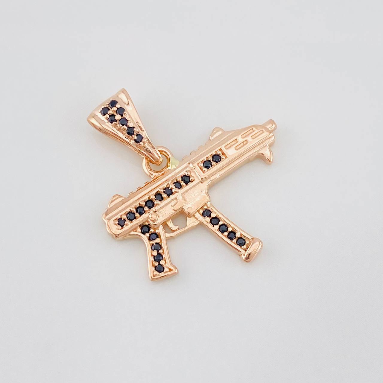 Dije Mini Uzi 2.25g / 2.5cm Oro Rosa 18K