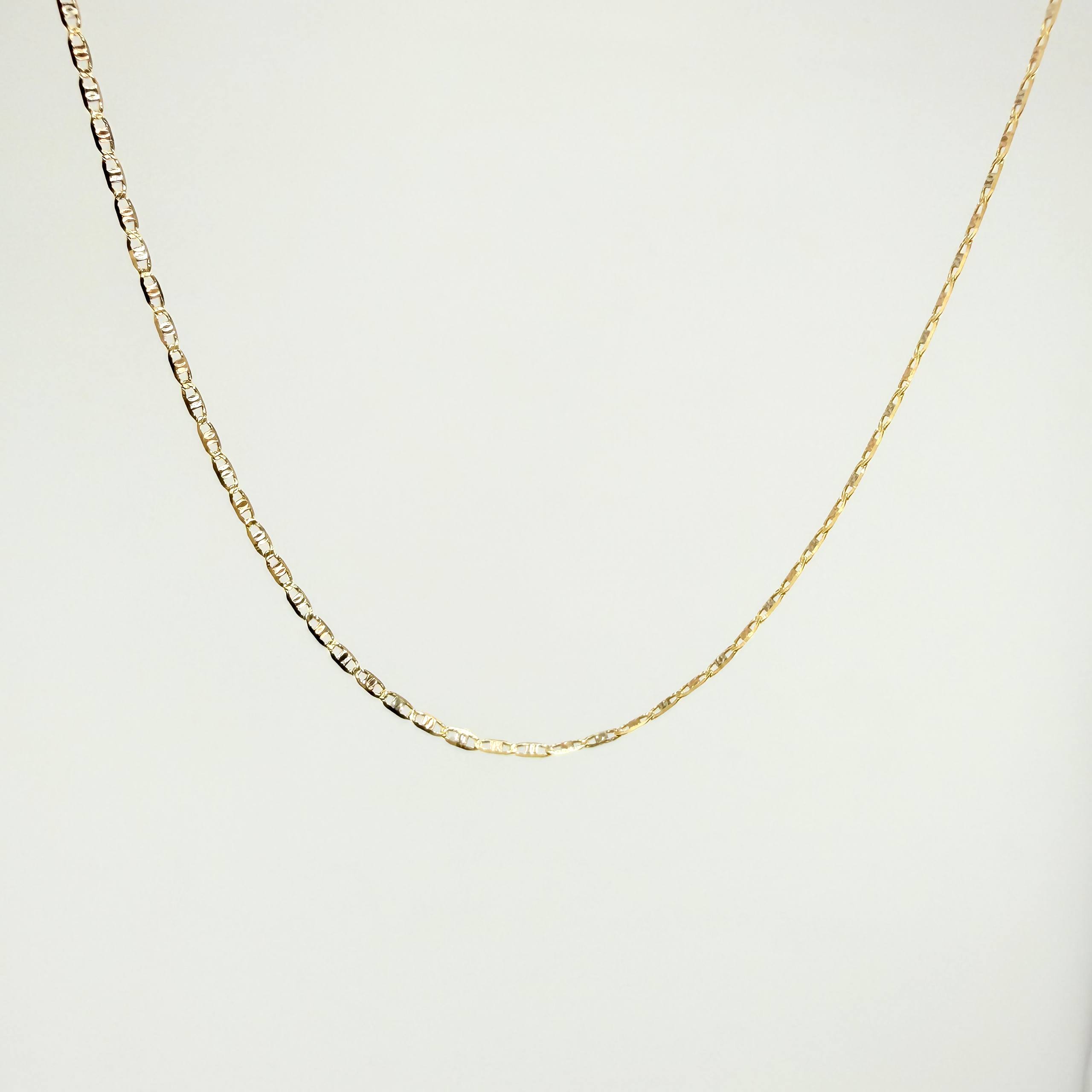 Cadena Plana 1.5gr / 45cm / 1.3mm Tres Oros +3 18K