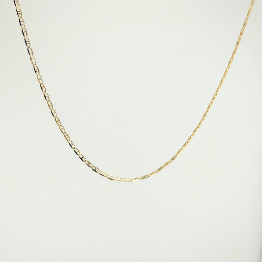 Cadena Plana 1.5gr / 45cm / 1.3mm Tres Oros +3 18K