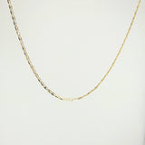 Cadena Plana 1.55gr / 50cm / 1.3mm Tres Oros +3 18K