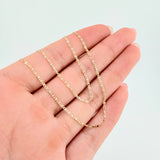 Cadena Plana 1.5gr / 45cm / 1.3mm Tres Oros +3 18K