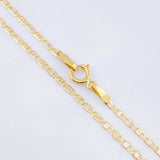 Cadena Plana 1.55gr / 50cm / 1.3mm Tres Oros +3 18K