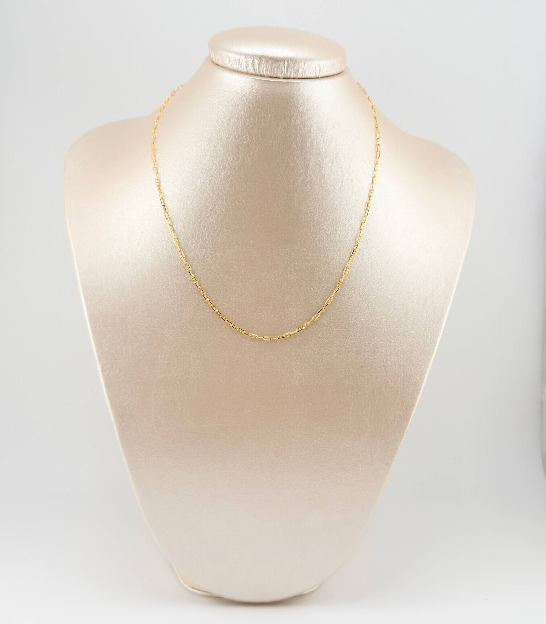 Cadena Marinera 1.9gr / 40cm / 1.7mm Oro Amarillo +3 18K *