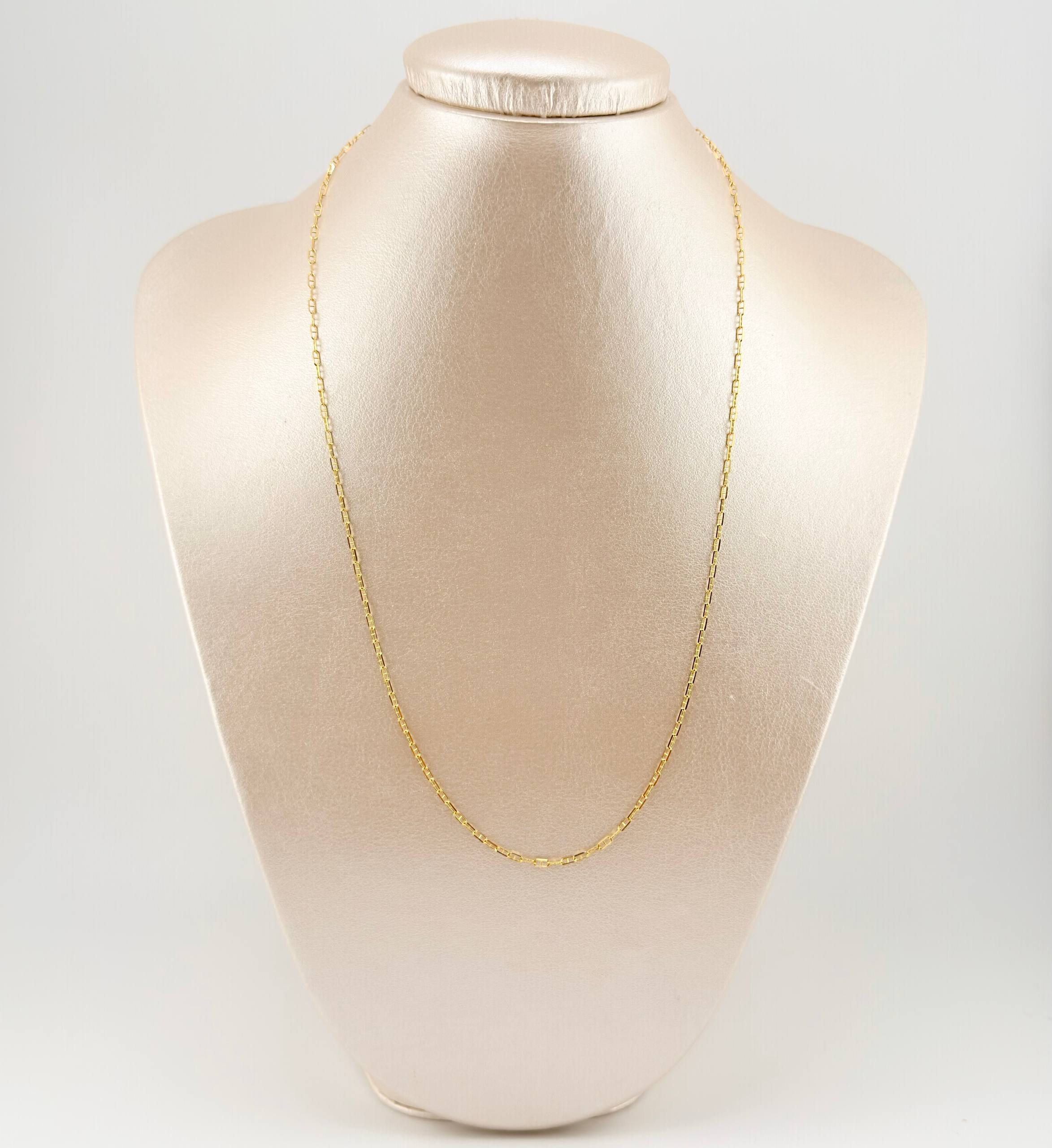 Cadena Marinera 2.4gr / 50cm / 1.7mm Oro Amarillo +3 18K *