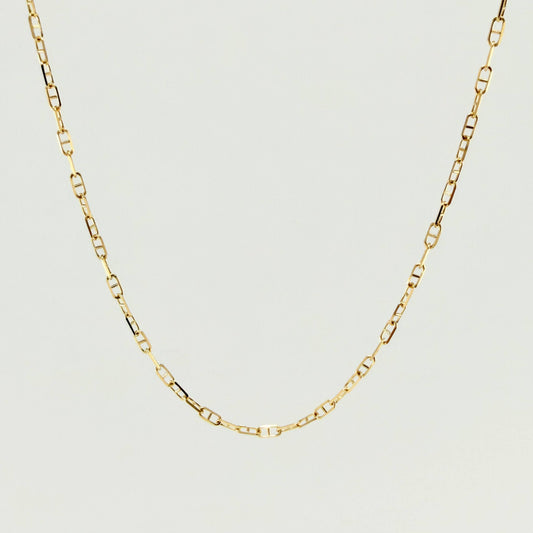 Cadena Marinera 2.4gr / 50cm / 1.7mm Oro Amarillo +3 18K