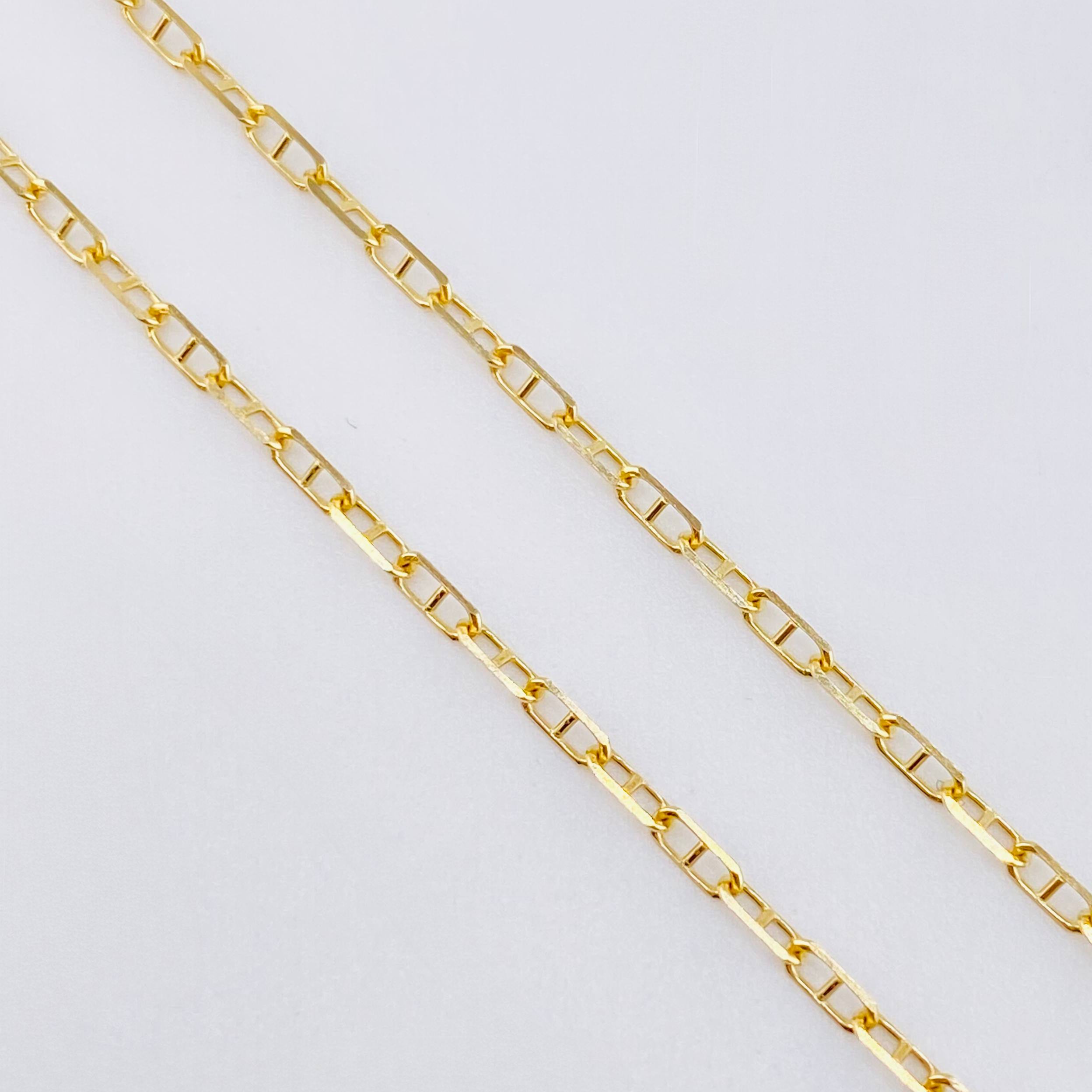 Cadena Marinera 2.5gr / 50cm / 1.7mm Oro Amarillo +3 18K