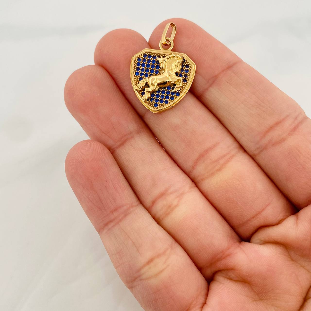 Dije Placa Caballo 3.5g / 2.5cm Oro Amarillo 18K