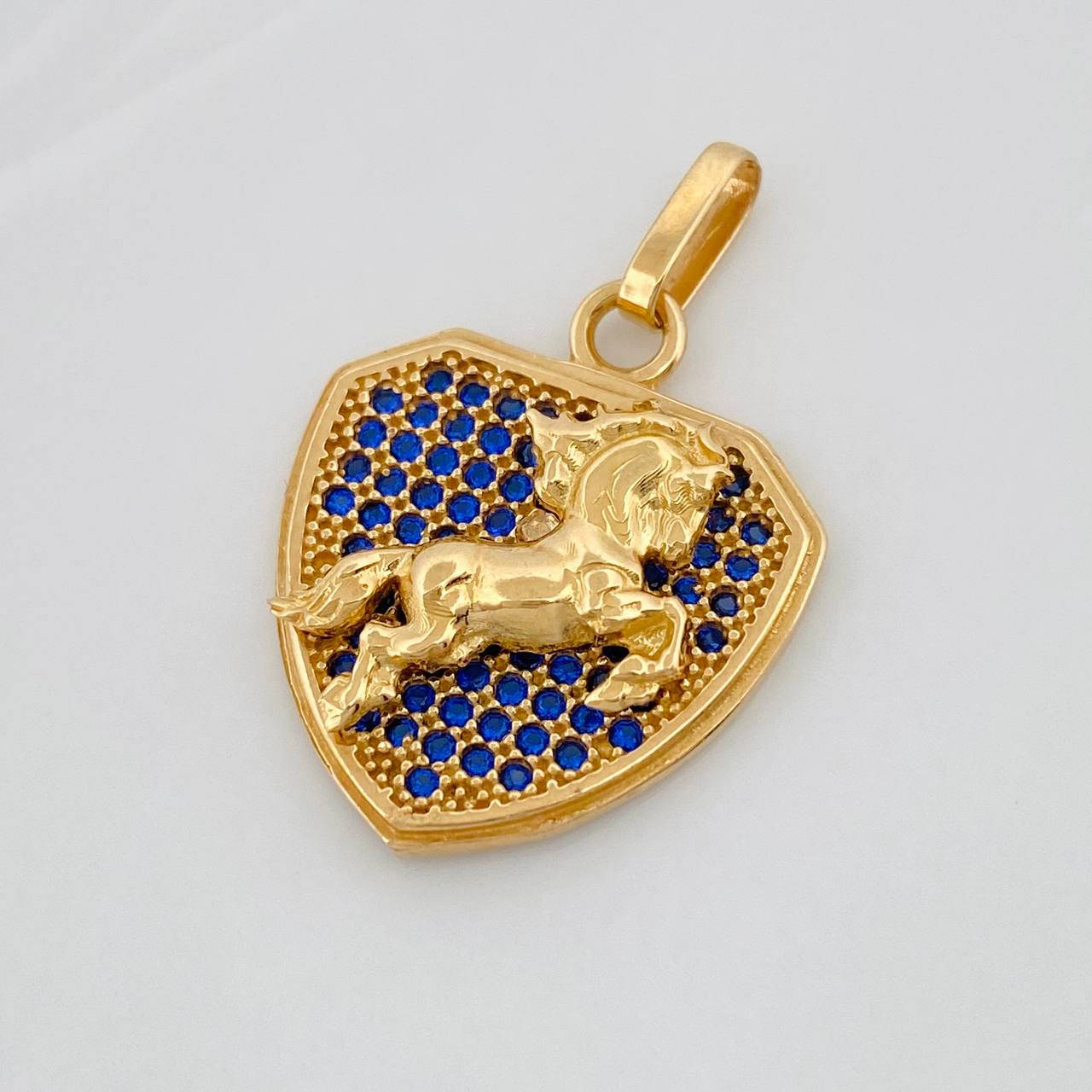 Dije Placa Caballo 3.5g / 2.5cm Oro Amarillo 18K