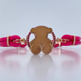 Pulso Oso Ts 13gr / 21.2cm / Cauchos Fucsias Circones Fucsias Oro Rosa 18K &