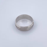 Anillo Argolla 7.5gr / T9 3/4 / Matizada Oro Blanco 18K $
