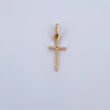 Dije Cruz 0.5gr / 2cm / Circon Blanco Oro Amarillo 18K $