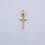 Dije Cruz 0.5gr / 2cm / Circon Blanco Oro Amarillo 18K $