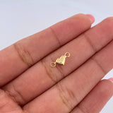 Herraje Corazon 0.2gr / 1cm / Soplado Oro Amarillo 18K $
