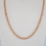Cadena Militar 19.25gr / 61.6cm / 2.7mm Bolas Diamantadas Oro Rosa 18K $