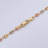 Cadena GC 7.3gr / 61.8cm / 2.8mm Diamantada Tres Oros 18K $