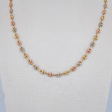 Cadena GC 6.2gr / 50.8cm / 2.8mm Diamantada Tres Oros 18K $