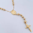 Rosario Virgen Milagrosa 20.45gr / 62cm / 6mm-7mm Bolas Diamantadas Oro Amarillo 18K $