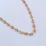 Cadena GC 13.75gr / 61.9cm / 4.8mm Diamantada Tres Oros 18K &