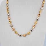 Cadena GC 13.75gr / 61.9cm / 4.8mm Diamantada Tres Oros 18K &