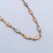 Cadena Rustica Eslabon 12.6gr / 60.9cm / 5.3mm Diamantada Dos Oros Blanco Rosa 18K &