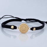 Pulsera Tejida Negra Corona RX 1.05gr / Oro Amarillo 18K &