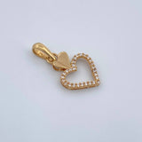 Dije Sileta Corazon Doble 1gr / 2.2cm-Oro Amarillo 18K &