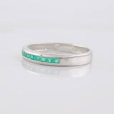 Anillo Carril Esmeraldas 30pts 2g / T10 1/2 Plata 950