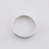 Anillo Carril Esmeraldas 30pts 2g / T10 1/2 Plata 950