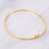 Pulso Aro Liso 2.4g / 17.4cm / 2mm Oro Amarillo 18K