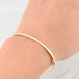 Pulso Aro Liso 2.35g / 17.5cm / 2mm Oro Amarillo 18K