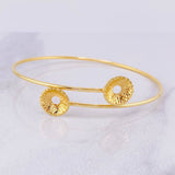 Pulso Aro Liso Conchas 3.85g / 18.8cm / 1.4mm Oro Amarillo 18K