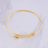 Pulso Aro Liso Conchas 3.85g / 18.8cm / 1.4mm Oro Amarillo 18K