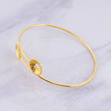 Pulso Aro Liso Conchas 3.85g / 18.8cm / 1.4mm Oro Amarillo 18K