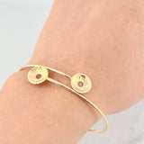 Pulso Aro Liso Conchas 3.85g / 18.8cm / 1.4mm Oro Amarillo 18K