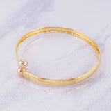 Pulso Aro Tu y Yo 5.2g / 18.8cm / 4mm Tres Oros 18K