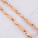 Cadena Rustica Barril Tornillo 17.55g / 65cm / 5mm Oro Rosa 18K