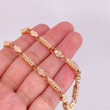 Cadena Rustica Barril Tornillo 17.55g / 65cm / 5mm Oro Rosa 18K