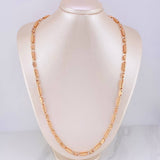 Cadena Rustica Barril Tornillo 17.55g / 65cm / 5mm Oro Rosa 18K
