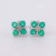 Topos Flor Regalo 2.25gr / 8mm Esmeraldas 72pts - Broche Mariposa Oro Blanco (Joya)