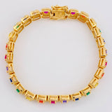 Pulso Tennis Tupido 24.8g / 19.2cm / 6.9mm Oro Amarillo 18K