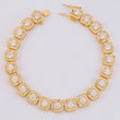 Pulso Tennis Tupido 21.9g / 18.5cm / 8mm Dos Oros Amarillo Blanco 18K