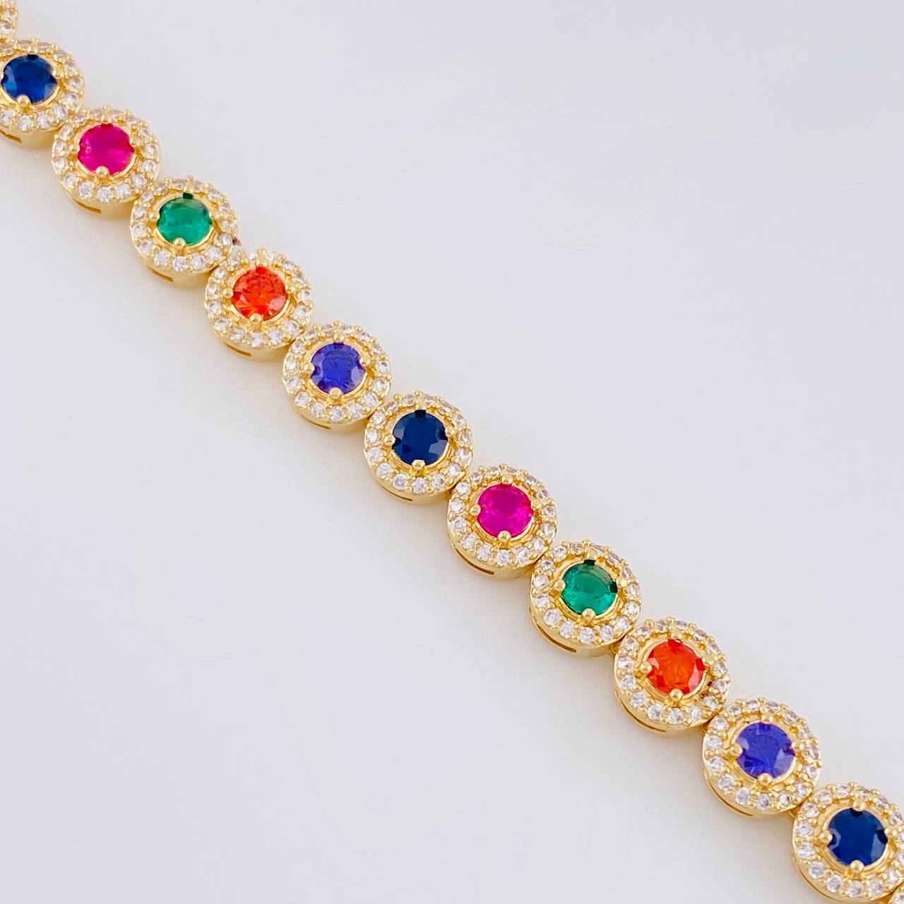 Pulso Tennis Burbuja 20.3g / 19cm / 7mm Oro Amarillo 18K