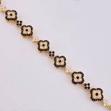 Pulso Tennis Trebol 14.5g / 17.6cm / 10mm Oro Amarillo 18K